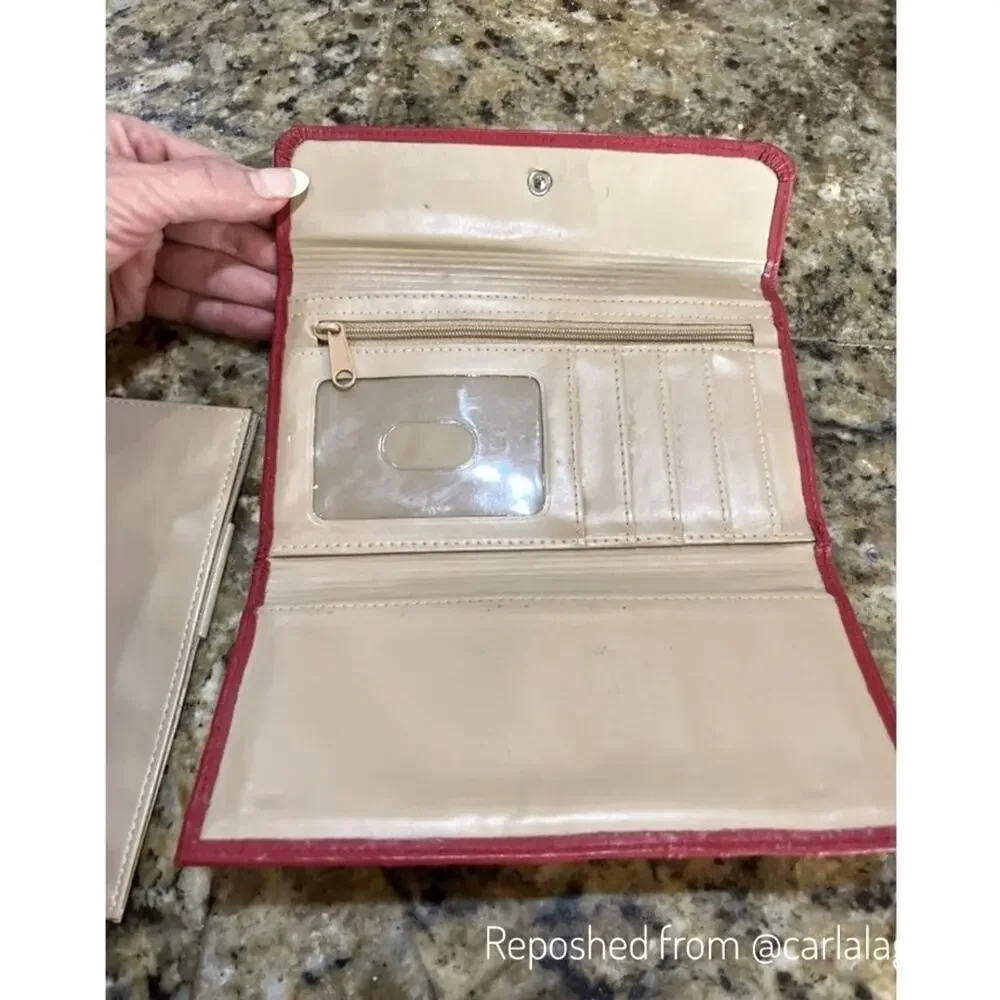 Buxton Quilted Cowhide Leather Wallet Trifold with Removable Check Book Holder